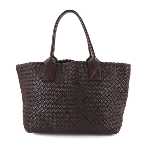 Bottega Veneta Handbags - BOTTEGA VENETA Brown Leather Intrecciato Tote Bag